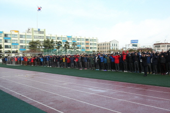 광주서석중ㆍ고등학교, 광주 최대 초대형 태극기 게양식 거행